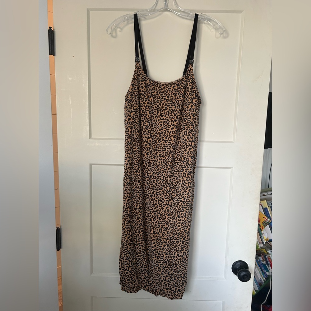 Leopard Print Storq nursing nightgown